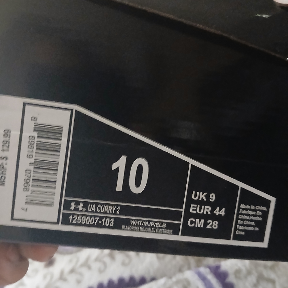 Under Armour Kids' Blue and White Athletic Shoes - Picture 7 of 7